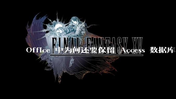 Office 中为何还要保留 Access 数据库?